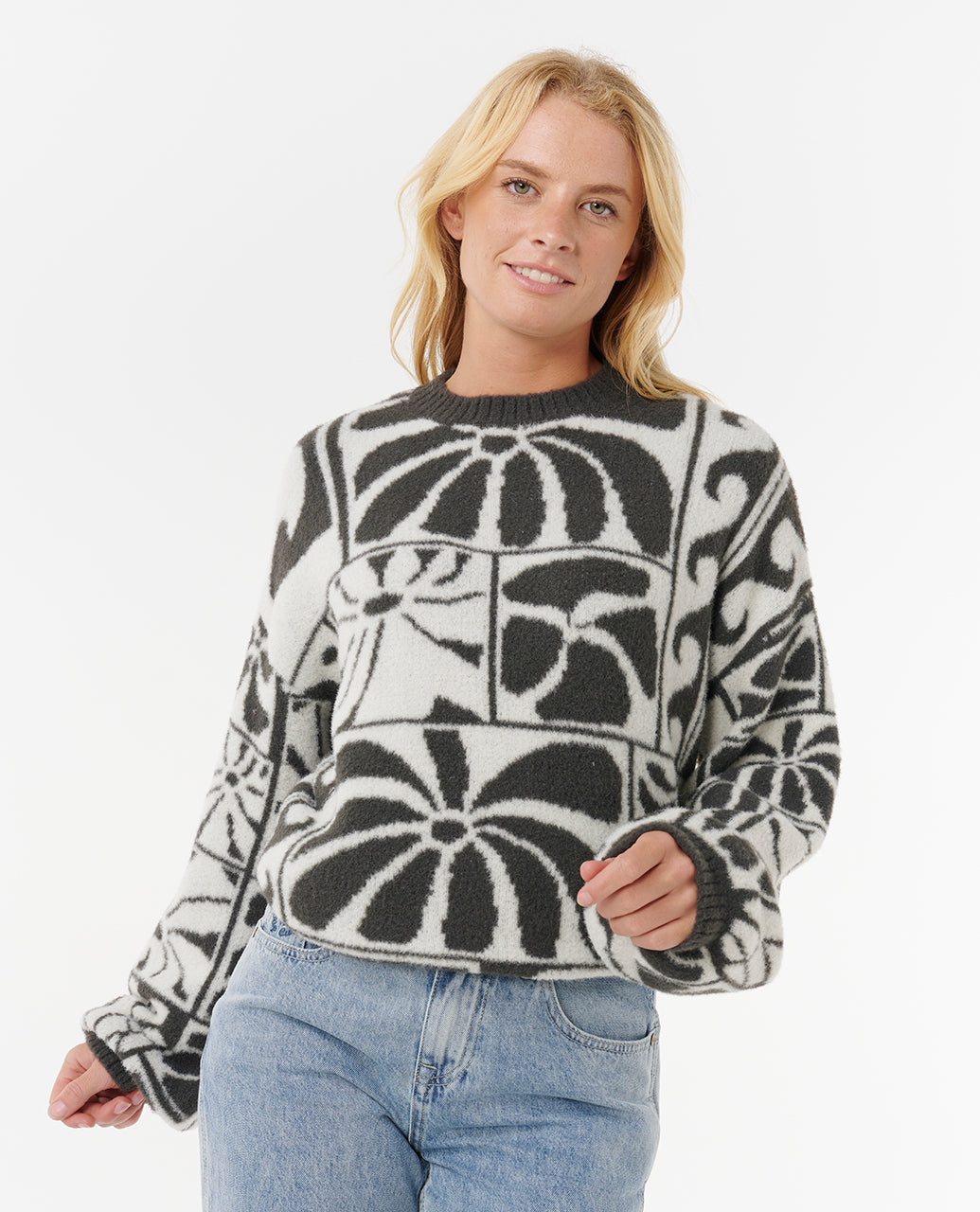 Aots-Ty Williams Jacquard Crew - Dames Surf Lifestyle Trui