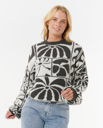 Aots-Ty Williams Jacquard Crew - Dames Surf Lifestyle Trui