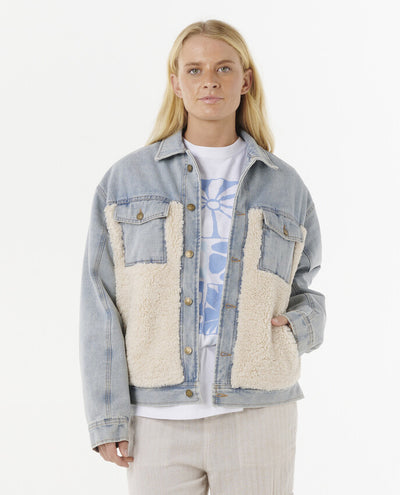Rip Curl Cruisin. Sherpa - Womens Surf Lifestyle Denim Jacket