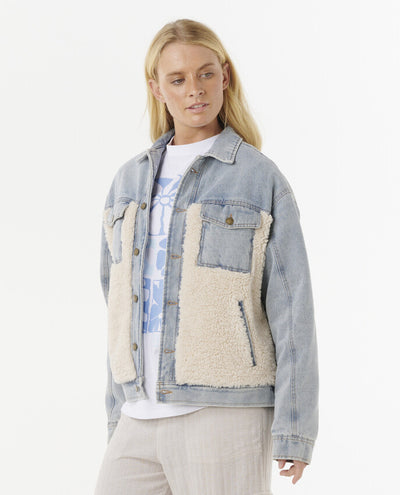 Rip Curl Cruisin. Sherpa - Womens Surf Lifestyle Denim Jacket