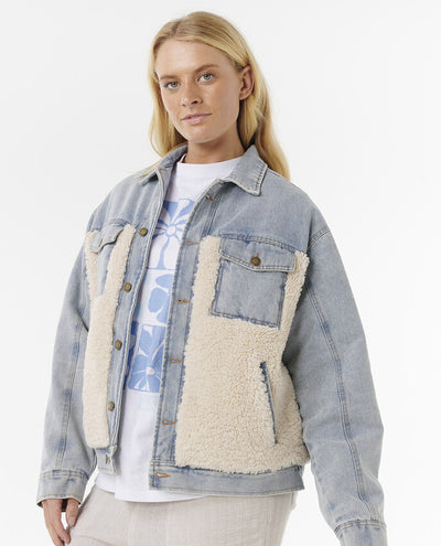 Rip Curl Cruisin. Sherpa - Womens Surf Lifestyle Denim Jacket