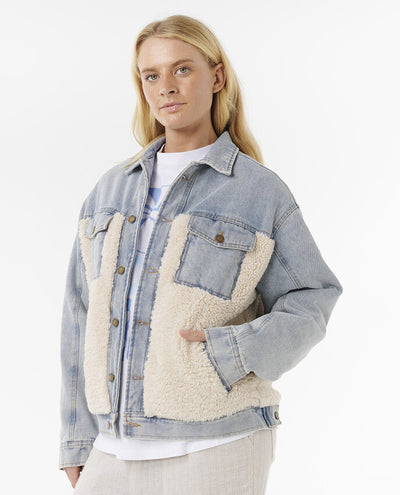 Rip Curl Cruisin. Sherpa - Womens Surf Lifestyle Denim Jacket