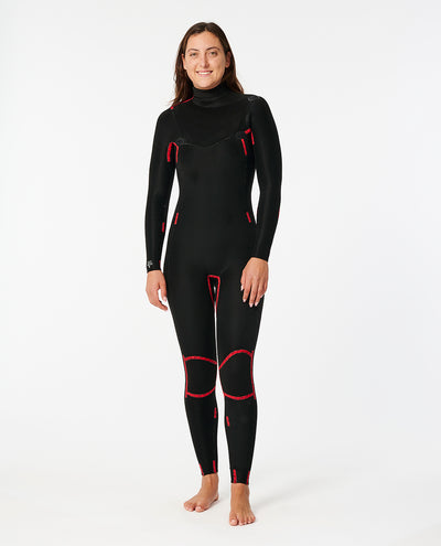 Dawn Patrol - 3/2mm Perf Wetsuit met Borstrits voor Dames