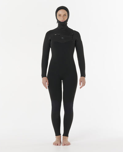 Rip Curl Dawn Patrol 5/4mm - Womens Chest Zip Hooded Winter Wetsuit