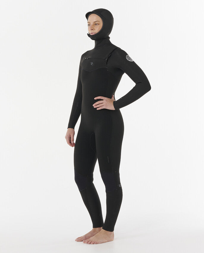 Rip Curl Dawn Patrol 5/4mm - Womens Chest Zip Hooded Winter Wetsuit