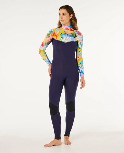 Dawn Patrol Pro 4/3m Chest Zip Wetsuit voor Dames
