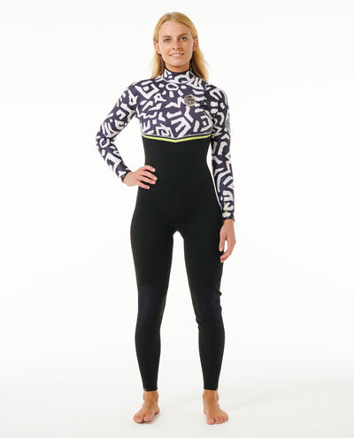 Rip Curl EBOMB 4/3mm GB - Damen Zip Free Sublime Wetsuit