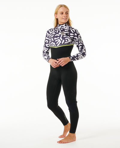Rip Curl EBOMB 4/3mm GB - Damen Zip Free Sublime Wetsuit