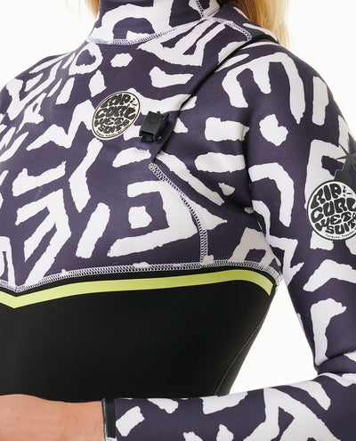 Rip Curl EBOMB 4/3mm GB - Damen Zip Free Sublime Wetsuit