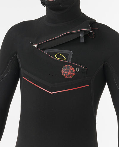 F-Bomb Fusion 5/4mm - Heren winter wetsuit met borstrits en capuchon