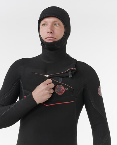 F-Bomb Fusion 5/4mm - Heren winter wetsuit met borstrits en capuchon