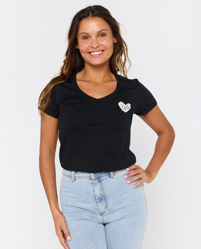 Rip Curl Heart - Womens Surf Lifestyle V-Neck T-shirt