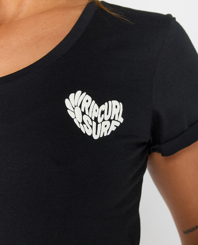 Rip Curl Heart - Womens Surf Lifestyle V-Neck T-shirt