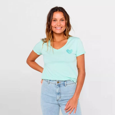 Rip Curl Heart - Womens Surf Lifestyle V-Neck T-shirt