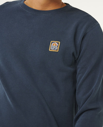 Pacific Rinse Patch Fleece Sweater For Men