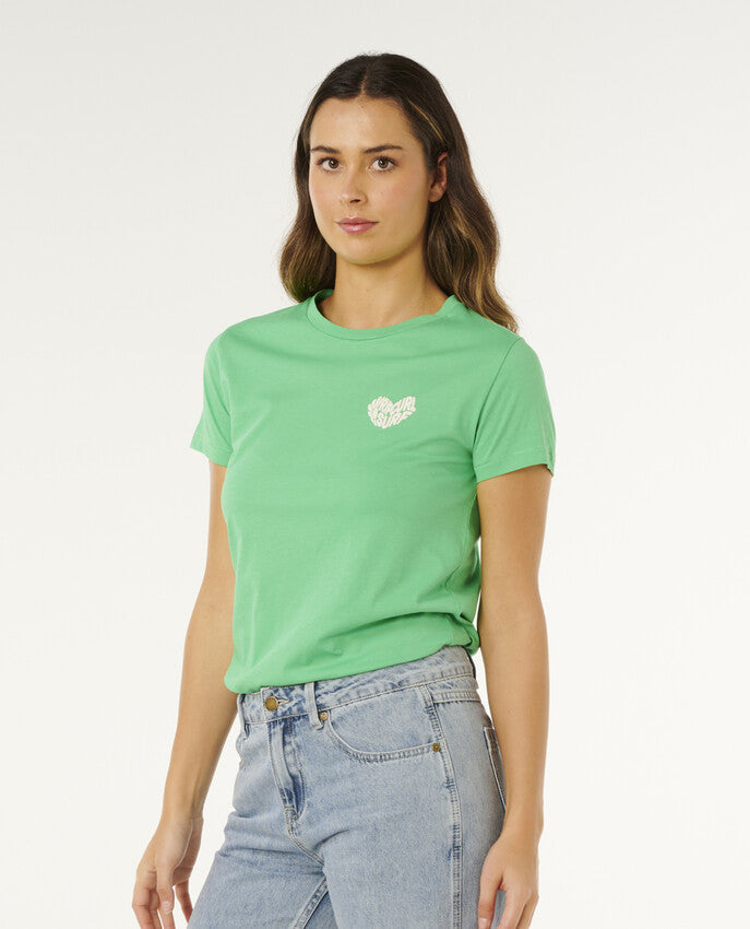 Rc Heart Logos Short Sleeve T-shirt For Women