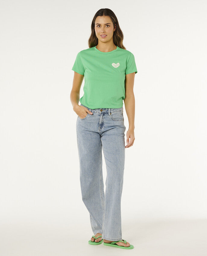 Rc Heart Logos Short Sleeve T-shirt For Women