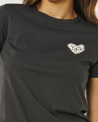 Rip Curl Rc Heart Logos Short Sleeve T-shirt For Women