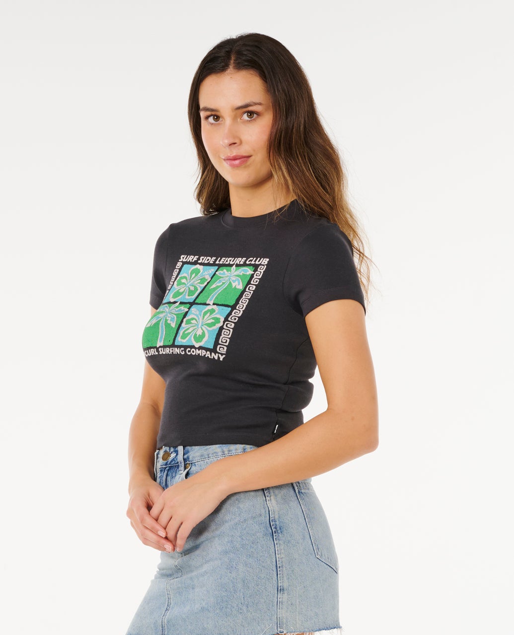 Surf Side Fitted Short Sleeve T-shirt For Women