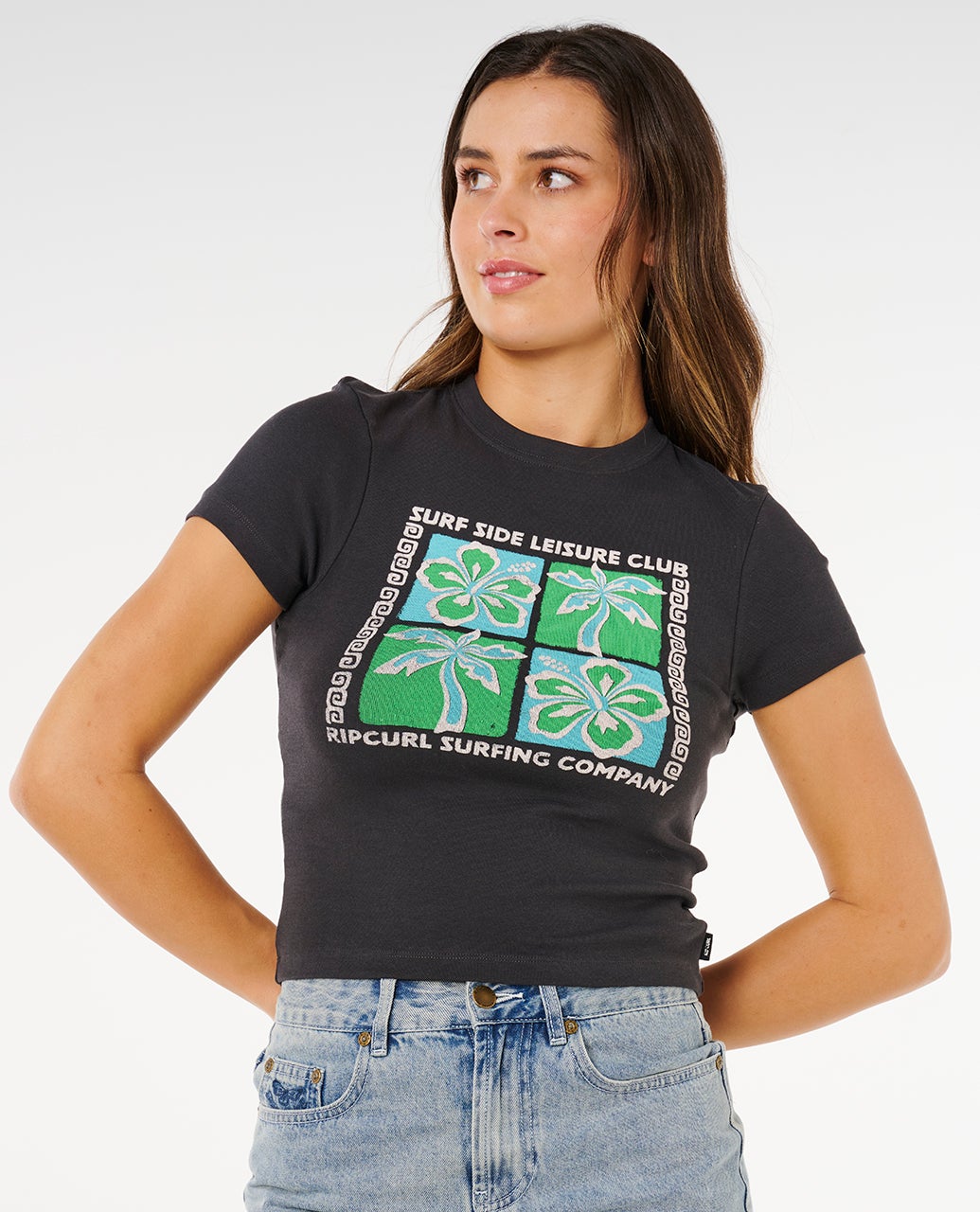 Rip Curl Surf Side Fitted Short Sleeve T-shirt For Women