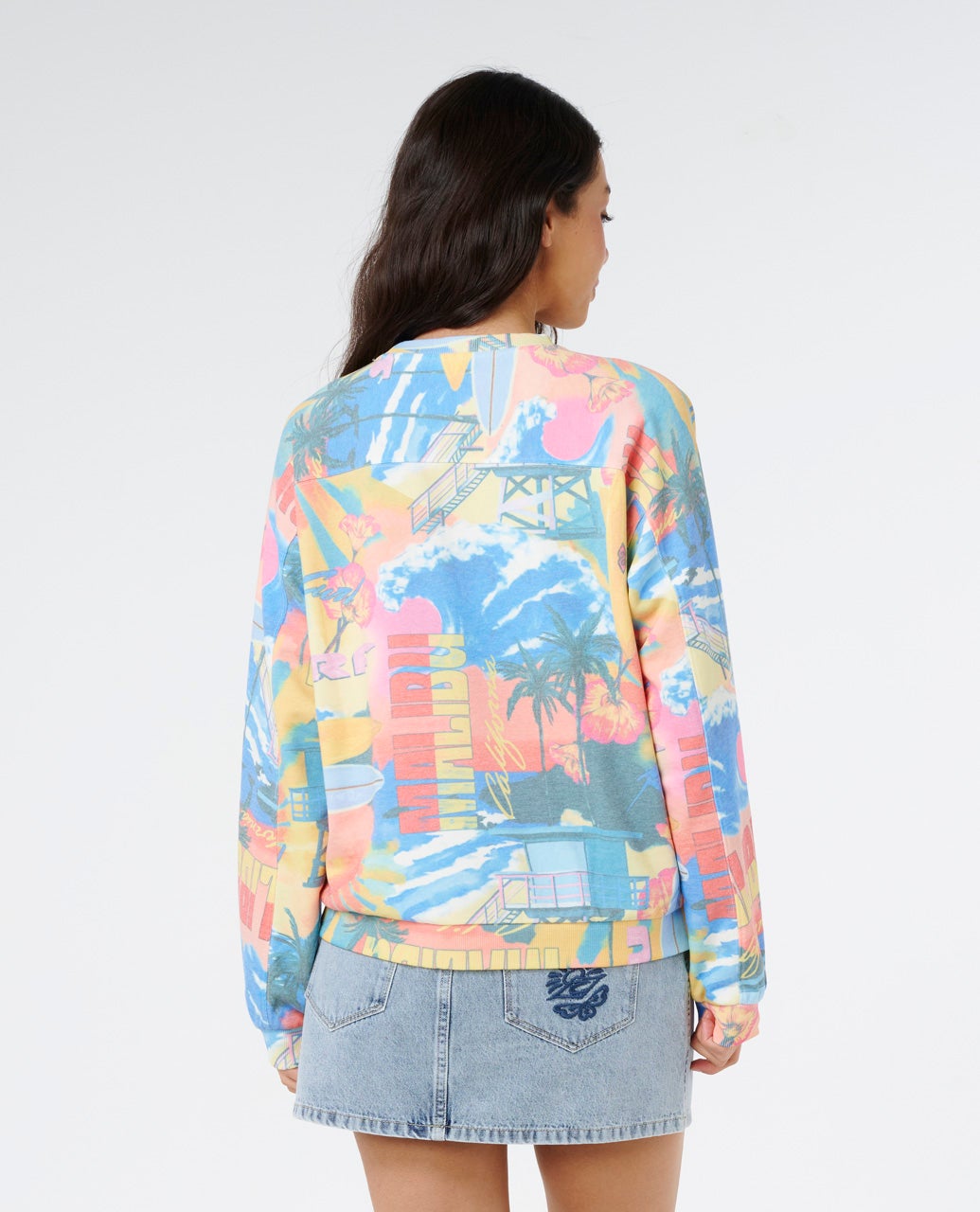 Surf Side Relaxed Crew Sweater For Women