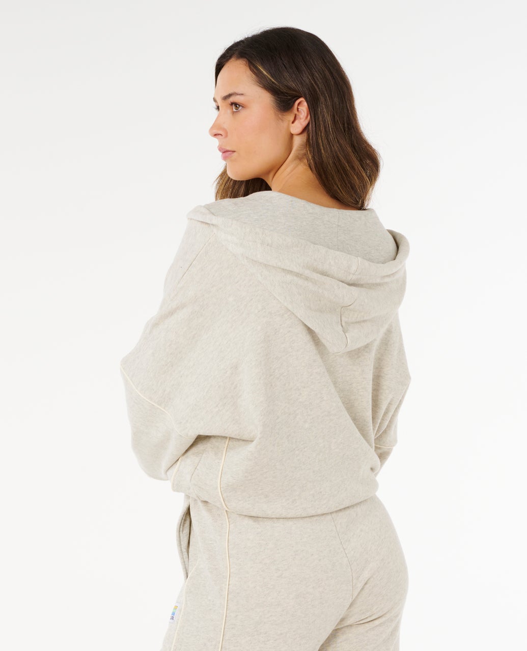 Surf Side Spliced Zip Through Hoodie For Women
