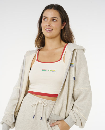 Rip Curl Surf Side Spliced Zip Through Hoodie For Women