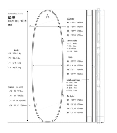 Converter Coffin Surf Board Bag
