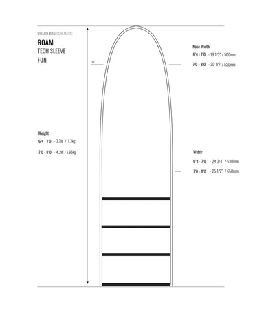 Roam Tech Sleeve Funboard Surf BoardBag