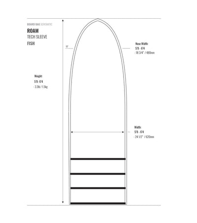 Roam Tech Sleeve Hybrid/Fish Surf BoardBag