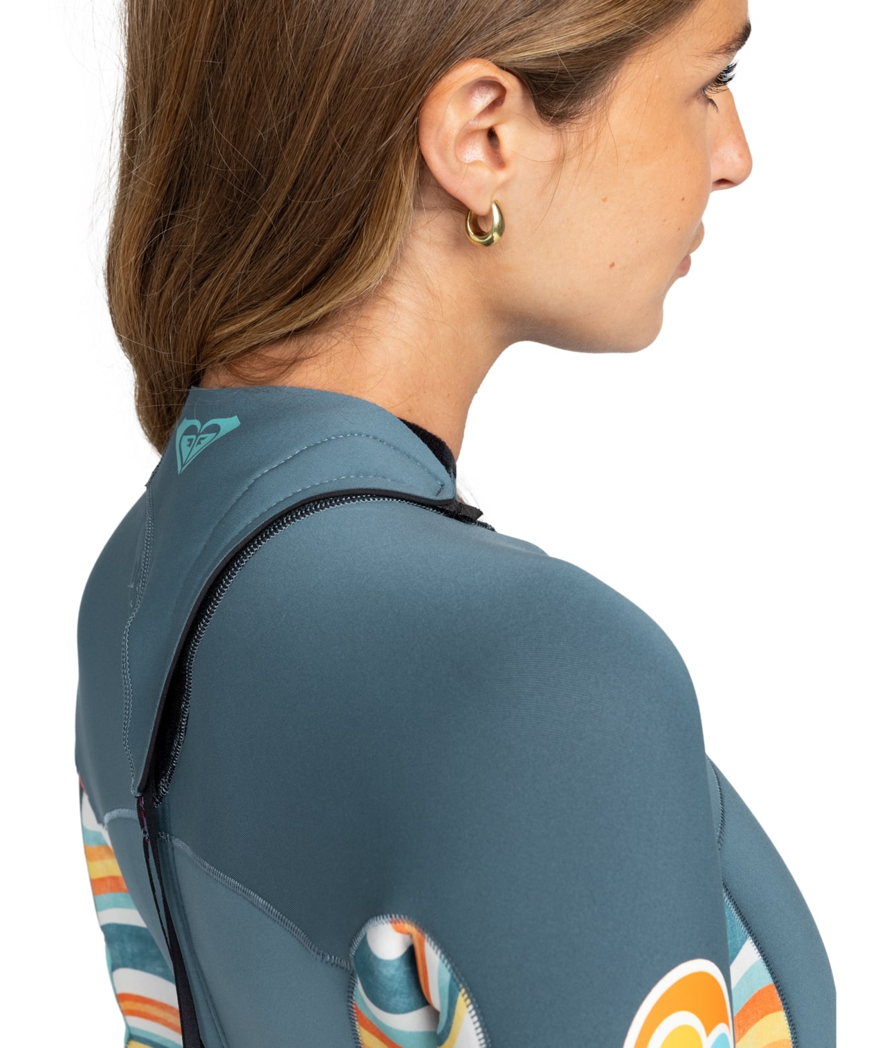 2mm Swell Series - Springsuit met korte mouwen en rits aan de achterkant voor dames