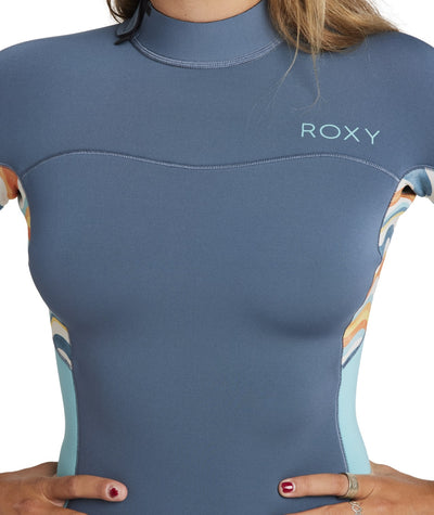 2mm Swell Series - Springsuit met korte mouwen en rits aan de achterkant voor dames