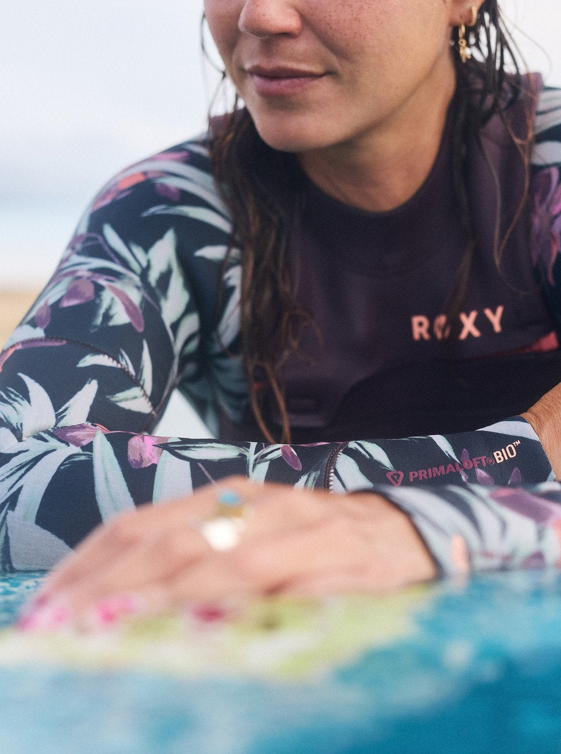 Roxy 4/3mm Swell Natural - Womens Front Zip Wetsuit