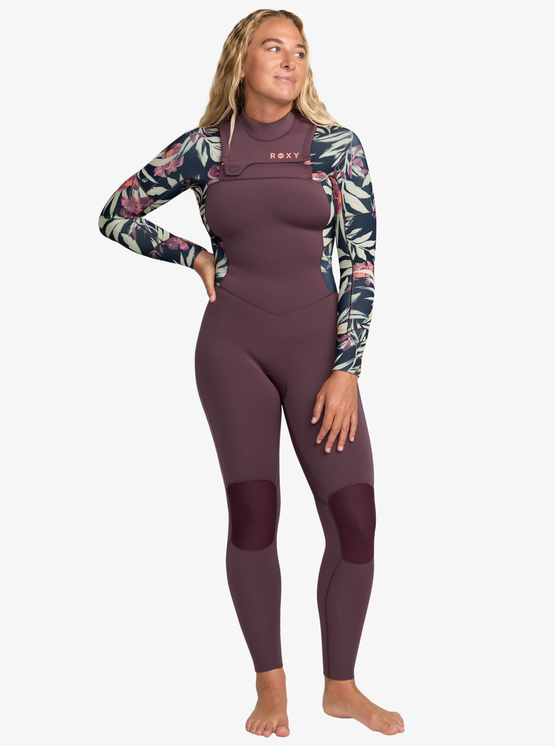 Roxy 4/3mm Swell Natural - Womens Front Zip Wetsuit