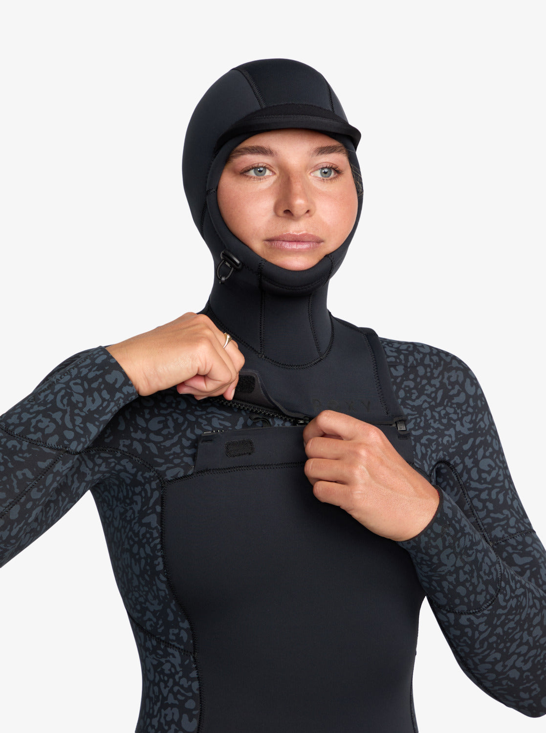 Roxy 5/4mm Swell Series Natural - Womens Hooded Front Z – Hart Beach