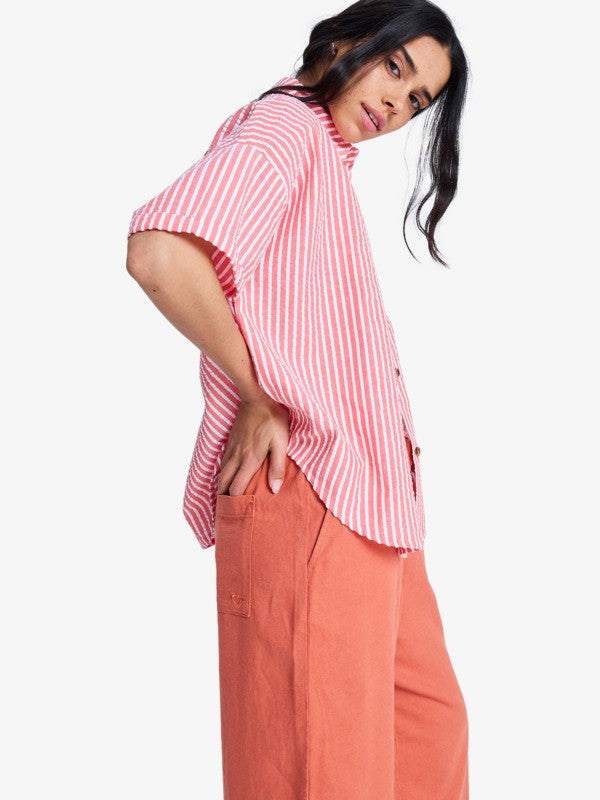 Beachy Nostalgia Stripe - Korte Mouwen Shirt Voor Dames