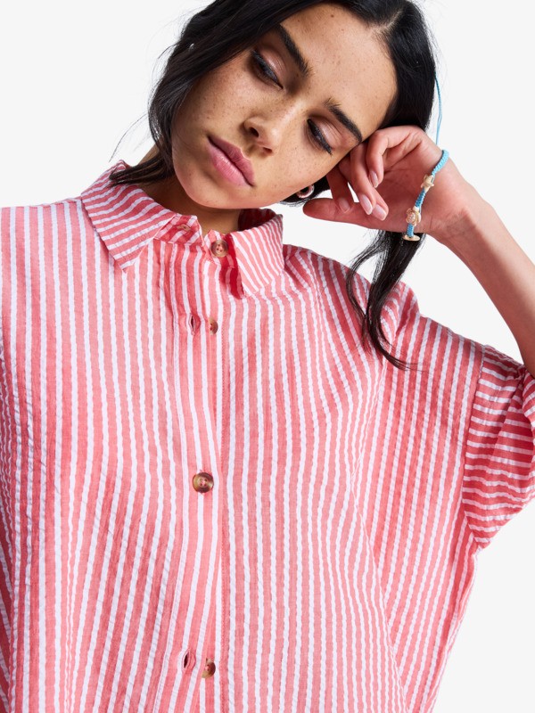 Beachy Nostalgia Stripe - Korte Mouwen Shirt Voor Dames
