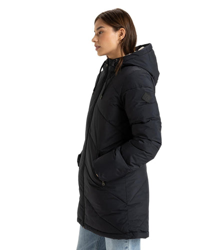 Better Weather - Lange capuchon-puffjas voor dames