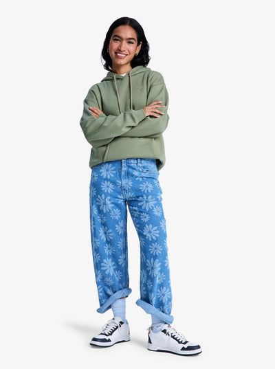Roxy Boogie Night Mid Surf Wash - Wide Leg Denim Jeans For Women