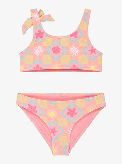 Check Tw Bralette St - Two Piece Bralette Bikini Set For Juvenile Girls