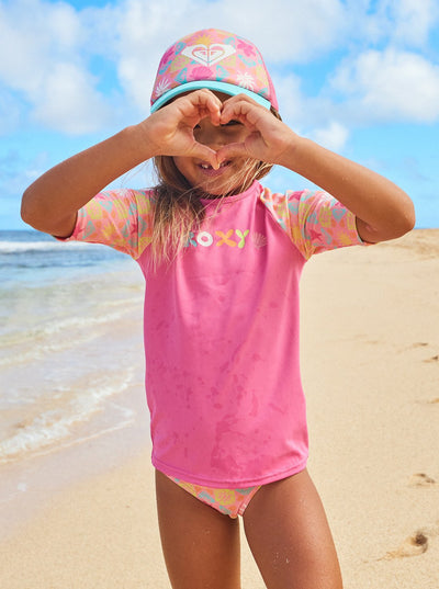 ROXY Check Tw Ss Lycra Set - Kurze Ärmel Rash Vest Set For Juvenile Girls