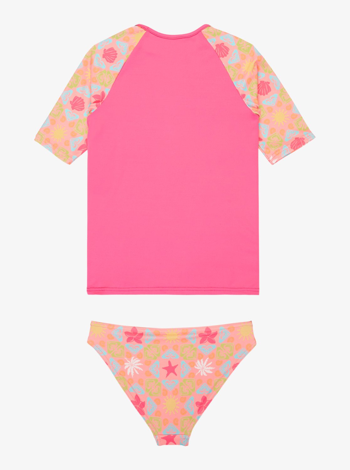 ROXY Check Tw Ss Lycra Set - Kurze Ärmel Rash Vest Set For Juvenile Girls