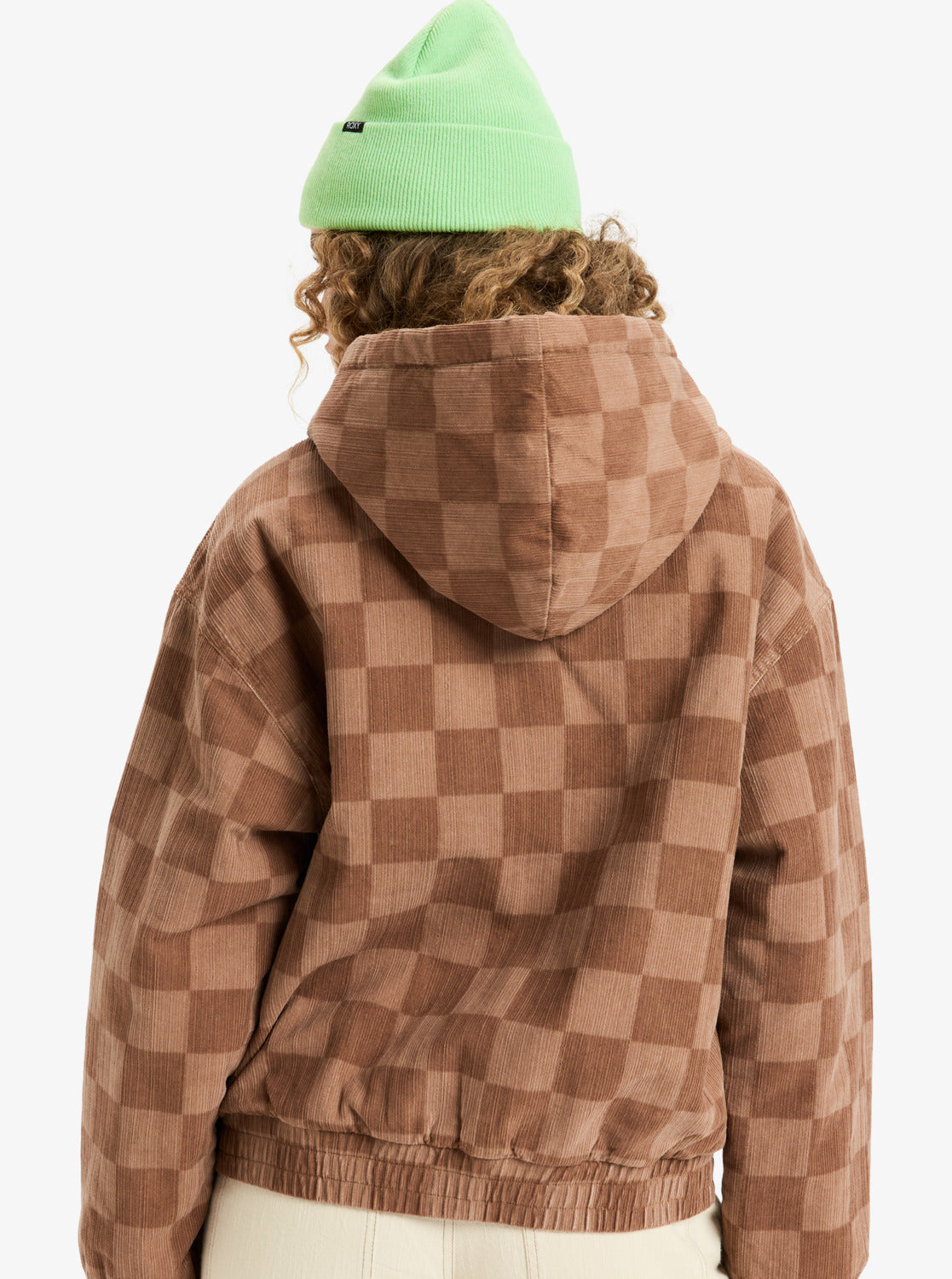 Feels Good Corduroy - Bedrukt corduroy hoodiejack voor dames