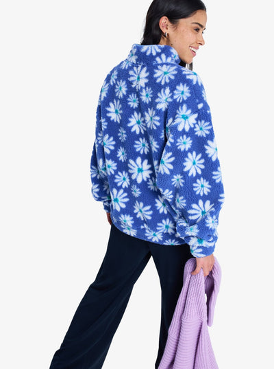 ROXY Jive Talking Bonded – Polarfleece mit halbem Reißverschluss für Frauen