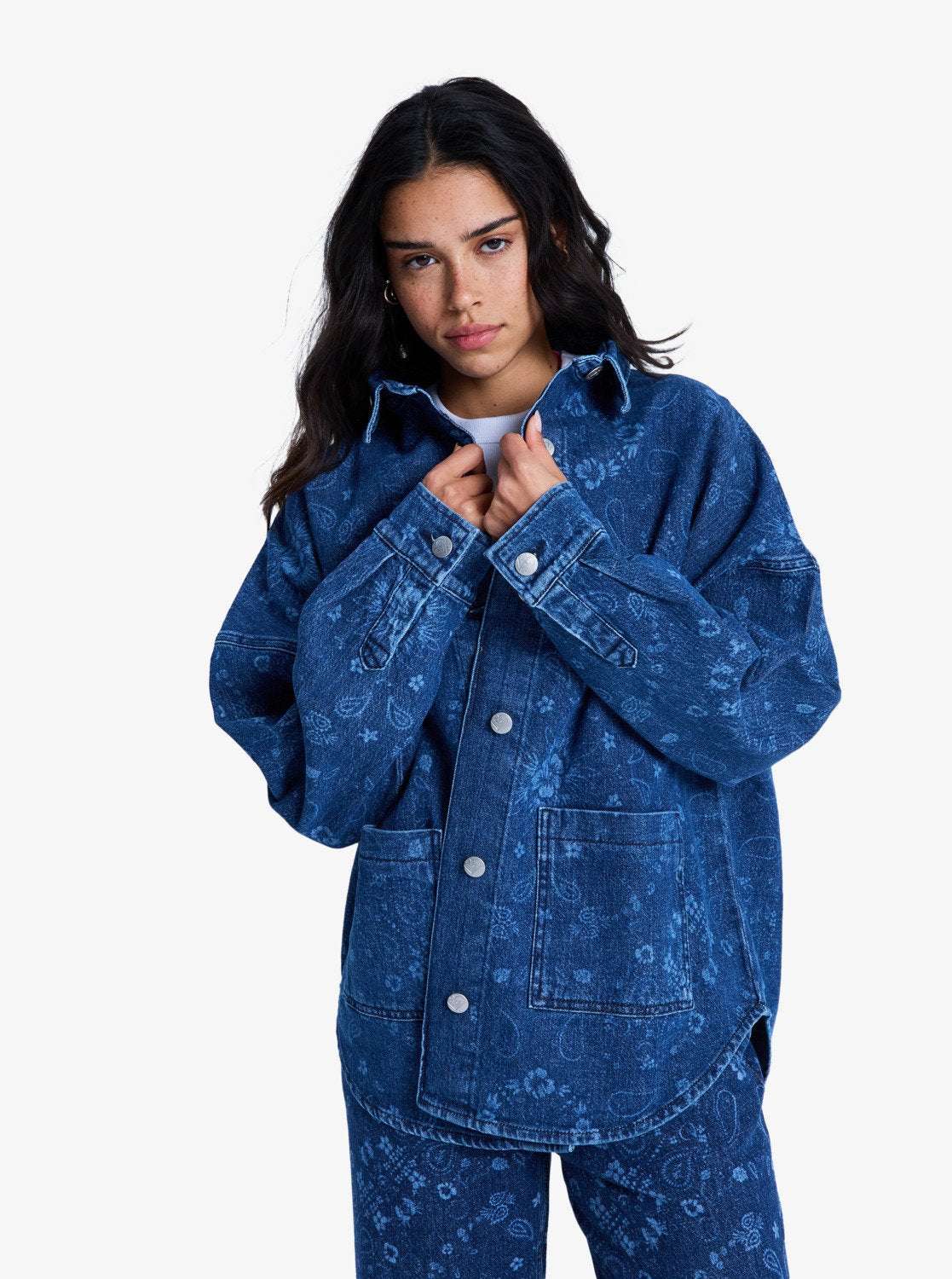 Kick Back Washed Denim - Overshirt Voor Dames
