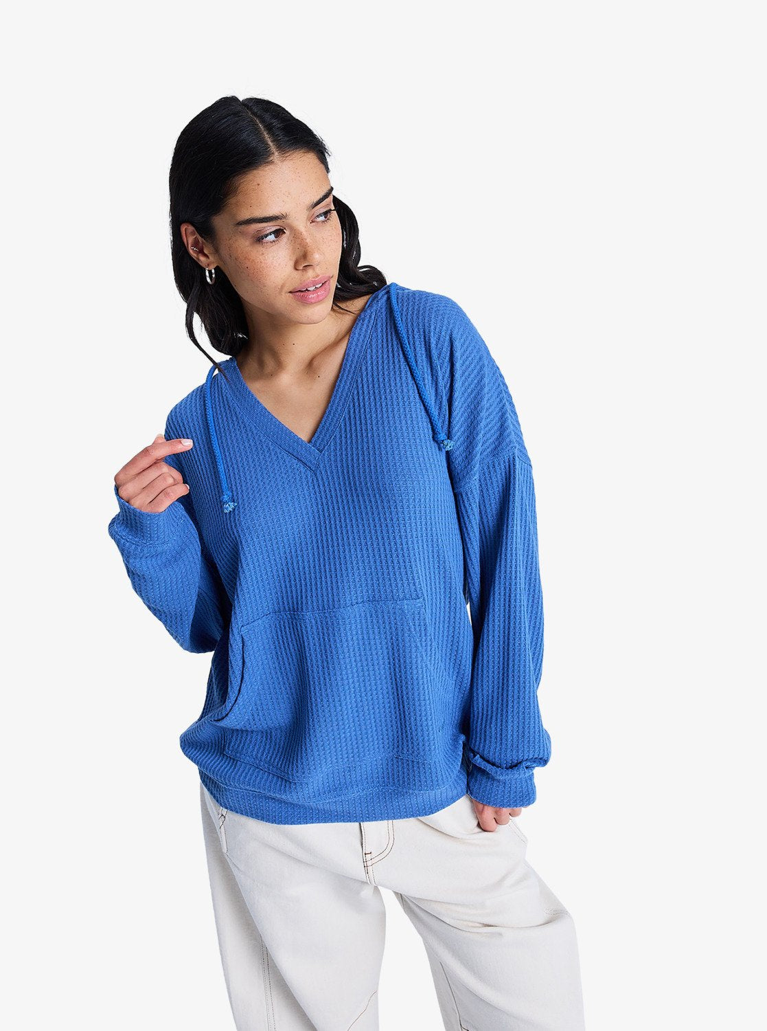 Ocean Drive - Oversized Knit Hoodie Voor Dames