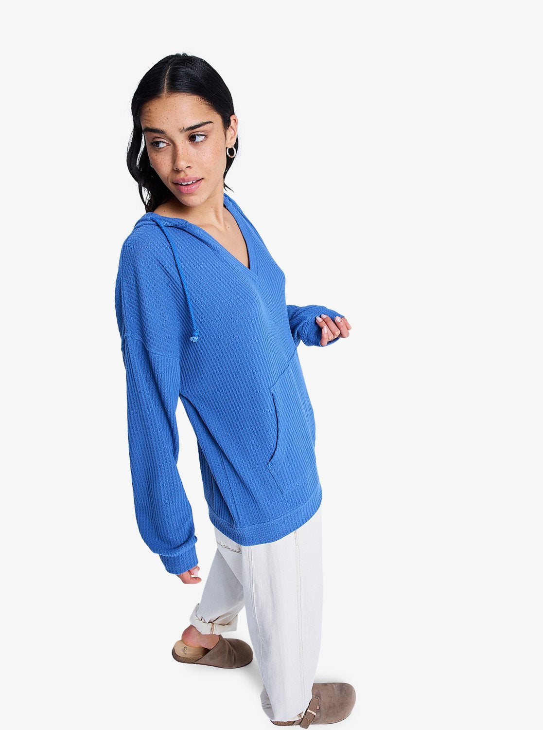 Ocean Drive - Oversized Knit Hoodie Voor Dames