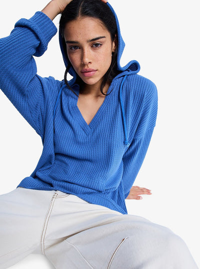 Ocean Drive - Oversized Knit Hoodie Voor Dames