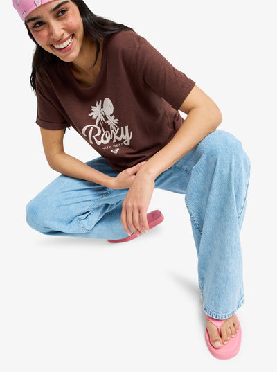 ROXY Oceanwave Regular Slub - Kurze Ärmel T-Shirt Für Damen