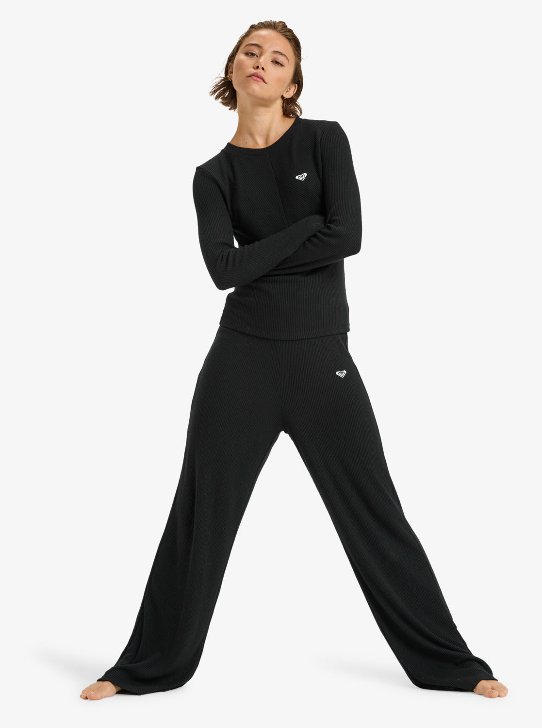 Rise & Vibe New Rib Wide Leg - Sportbroek voor Dames